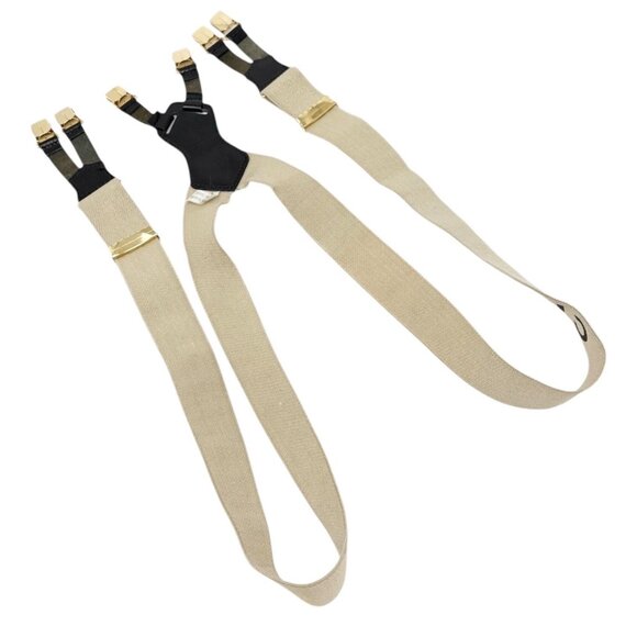 CHANEL Vintage 1994 CC Logo Letter Suspender Belt Beige Black Cotton [106432] - Picture 5 of 10